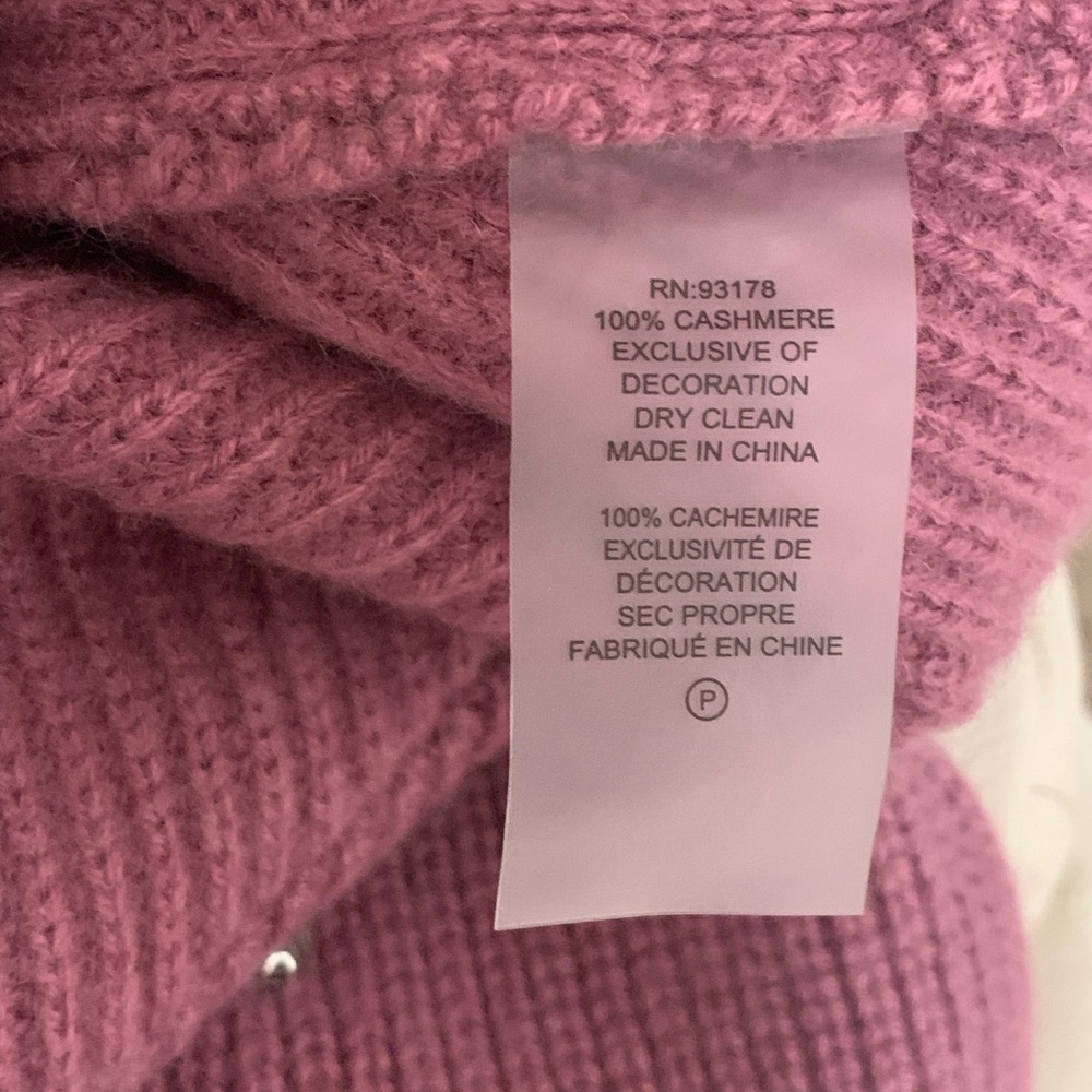 Elie Tahari Pink Cardigan with Crystal Accents - Picture 4 of 4